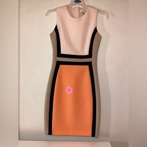 color block calvin klein dress